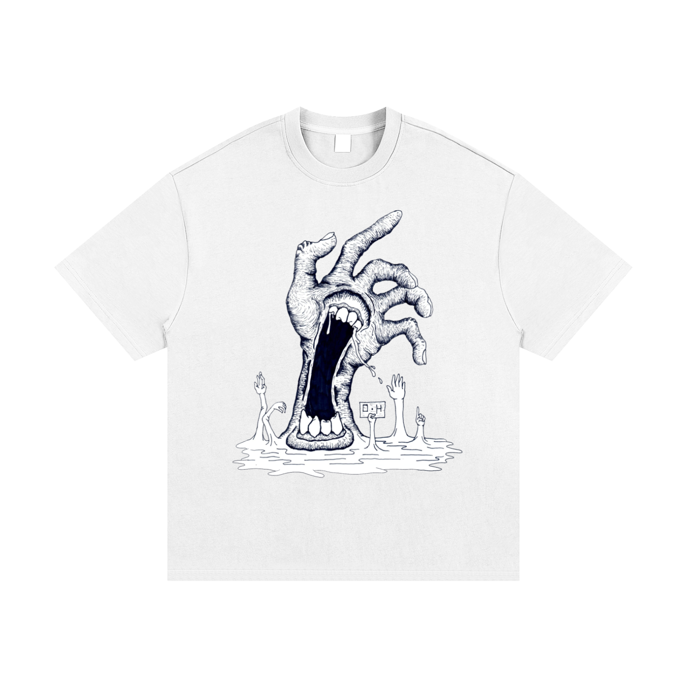 Essential Heavyweight Cotton T-Shirt "Tall hand"