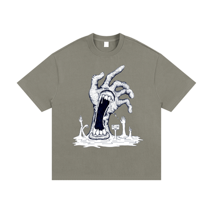 Essential Heavyweight Cotton T-Shirt "Tall hand"