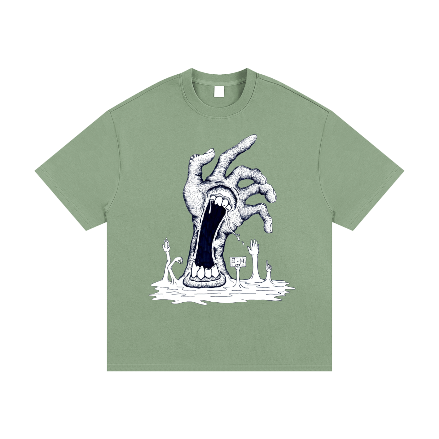 Essential Heavyweight Cotton T-Shirt "Tall hand"