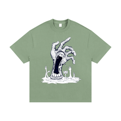 Essential Heavyweight Cotton T-Shirt "Tall hand"
