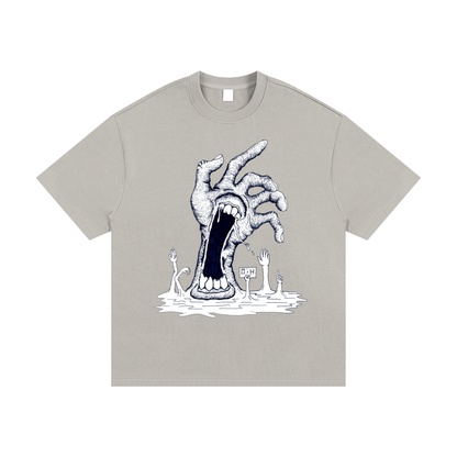 Essential Heavyweight Cotton T-Shirt "Tall hand"