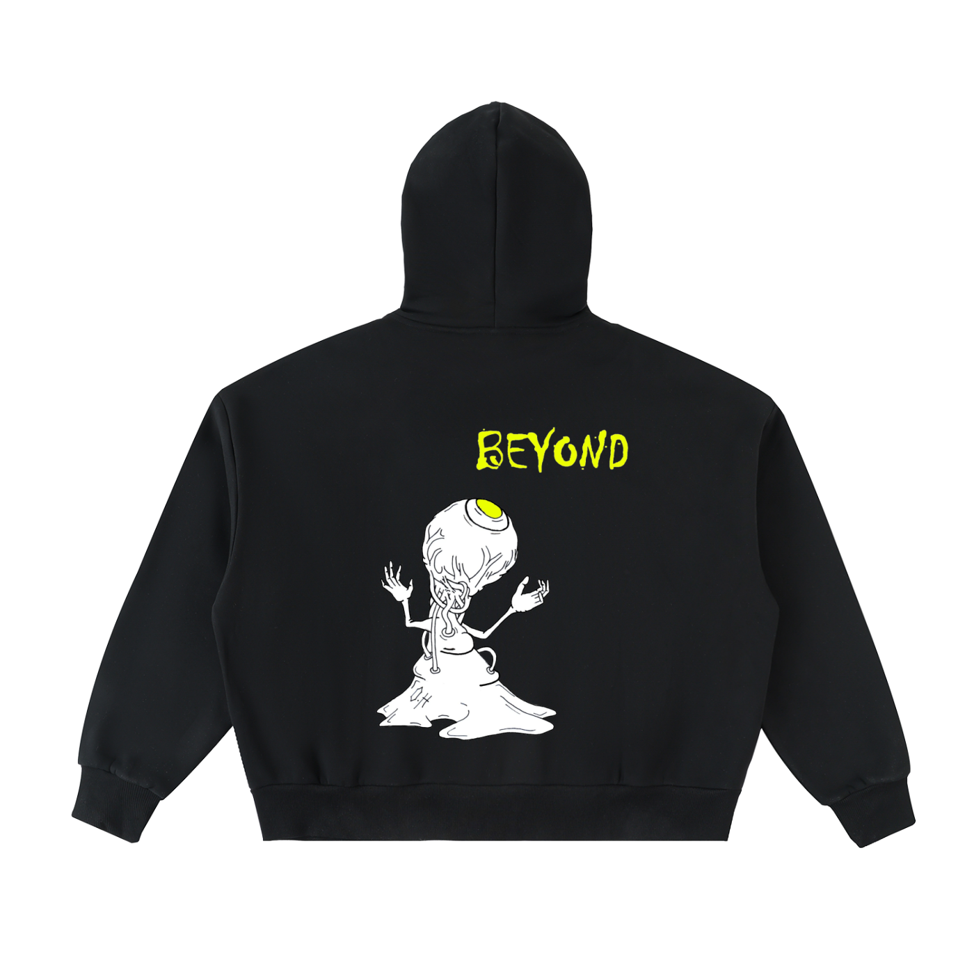 Fleeced Full-Zip Boxy Hoodie "Beyond"